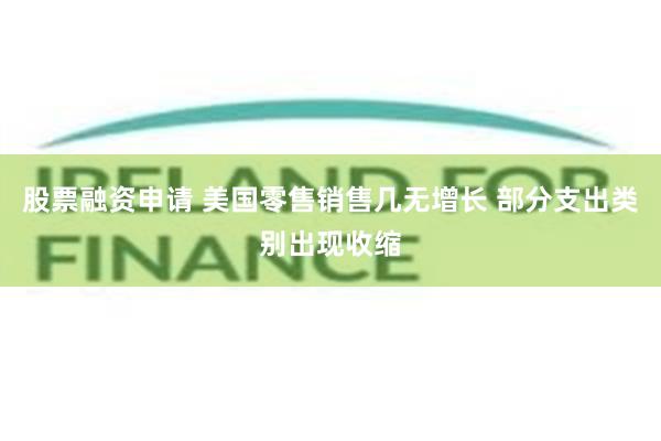 股票融资申请 美国零售销售几无增长 部分支出类别出现收缩