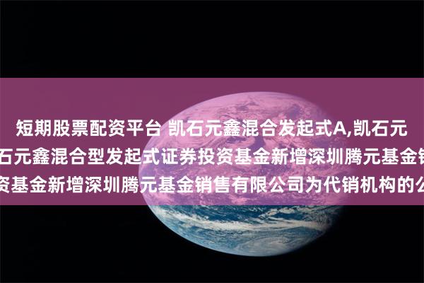 短期股票配资平台 凯石元鑫混合发起式A,凯石元鑫混合发起式C: 关于凯石元鑫混合型发起式证券投资基金新增深圳腾元基金销售有限公司为代销机构的公告