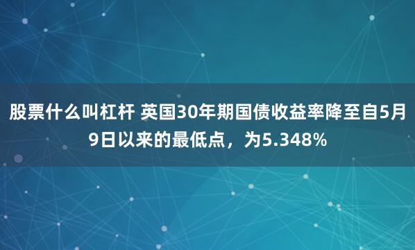 股票什么叫杠杆 英国30年期国债收益率降至自5月9日以来的最低点，为5.348%